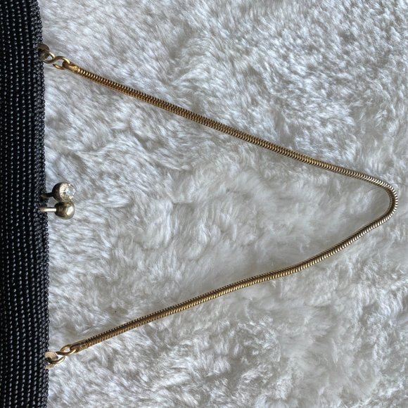 Vintage Black beaded Handbag Clutch - Picture 5 of 15